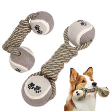 Load image into Gallery viewer, Cotton Pet Dog Rope Chew Tug Toy Knot Bone Ball Shape Pets Palying Teeth Cleaning Toys For Small Medium Large Dogs